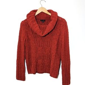 Chunky Knit Sweater in Burnt Orange